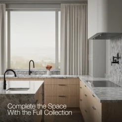 Pull-down kitchen sink faucet with two-function sprayhead^Kohler