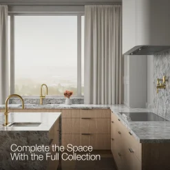 Pull-down kitchen sink faucet with three-function sprayhead^Kohler Discount