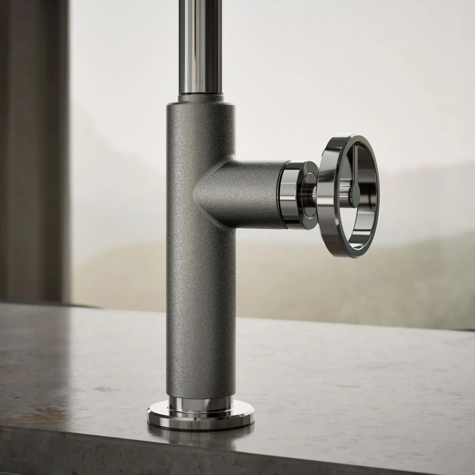 Pull-down kitchen sink faucet with two-function sprayhead^Kohler Discount