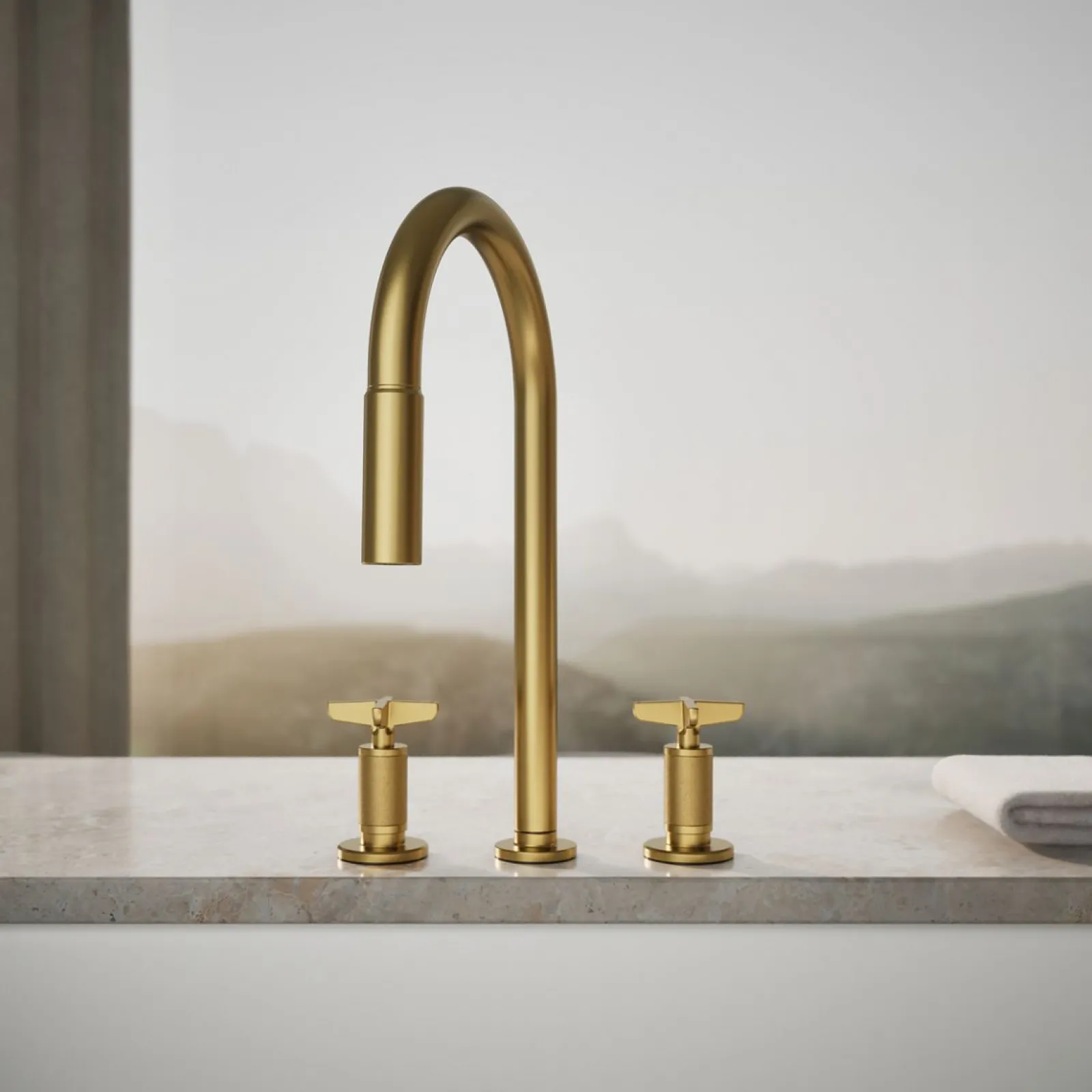 Pull-down kitchen sink faucet with two-function sprayhead^Kohler Outlet