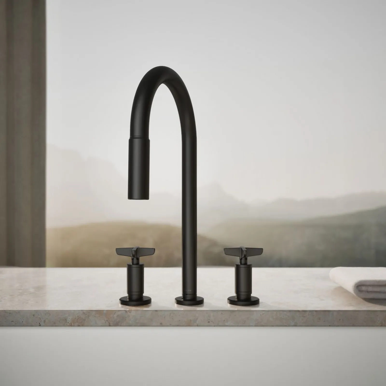 Pull-down kitchen sink faucet with two-function sprayhead^Kohler Outlet