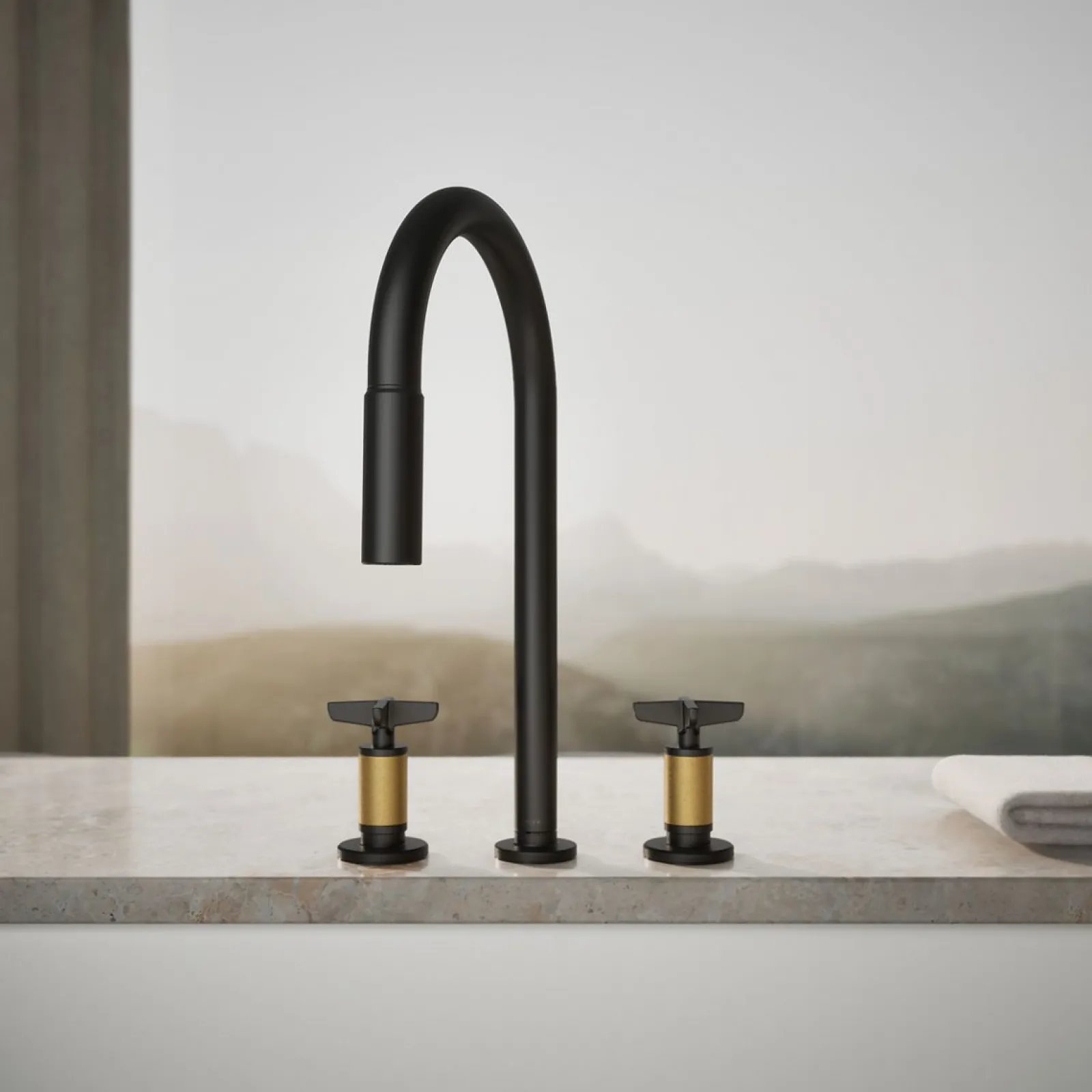 Pull-down kitchen sink faucet with two-function sprayhead^Kohler Outlet