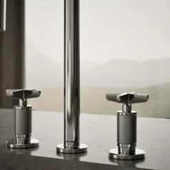 Pull-down kitchen sink faucet with two-function sprayhead^Kohler Outlet