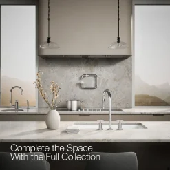 Pull-down kitchen sink faucet with two-function sprayhead^Kohler Outlet