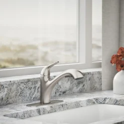 Pull-out kitchen sink faucet with two-function sprayhead^Kohler Online