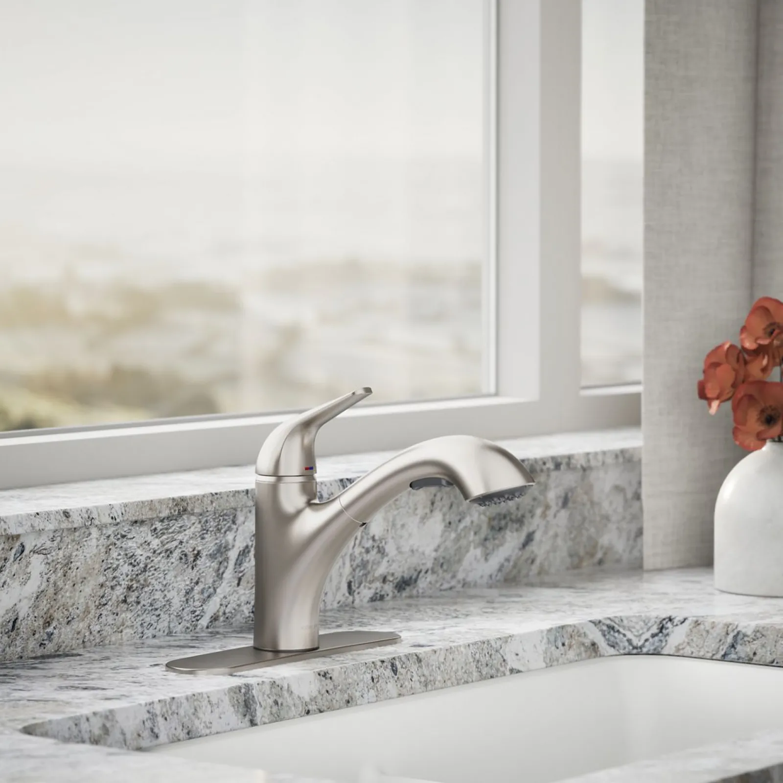 Pull-out kitchen sink faucet with two-function sprayhead^Kohler Online