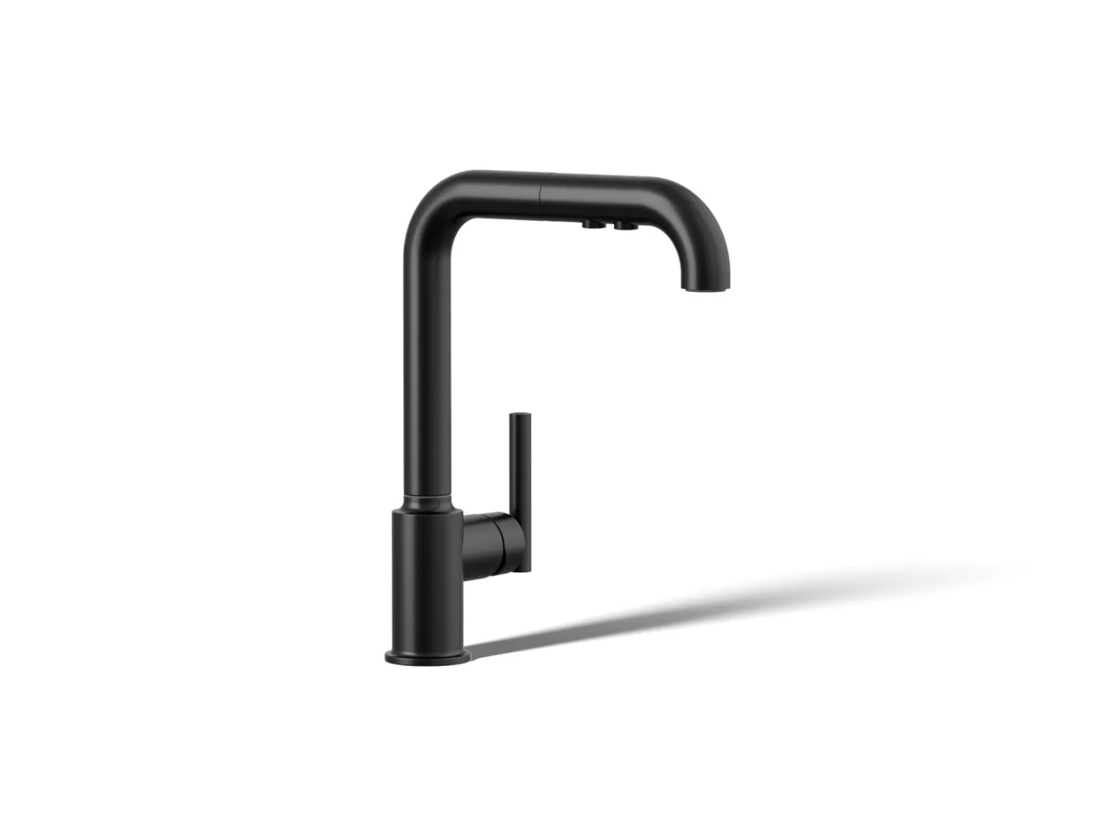 Pull-out kitchen sink faucet with three-function sprayhead^Kohler Discount