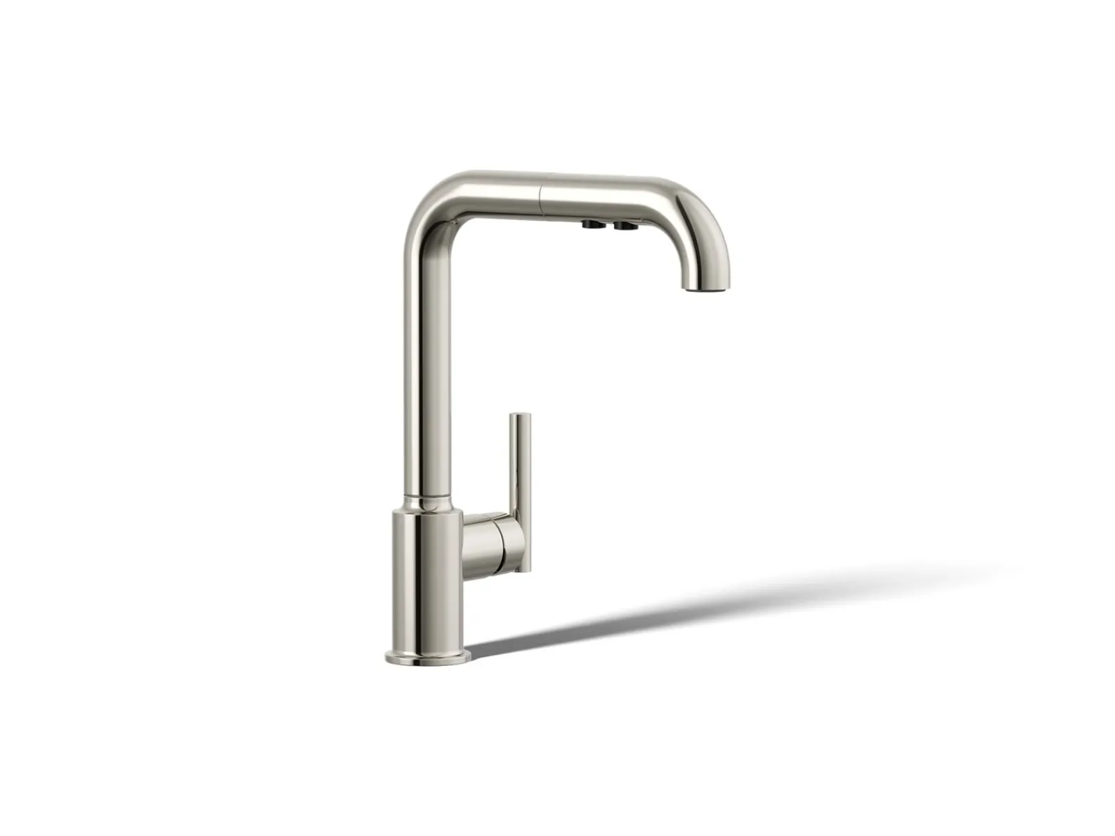 Pull-out kitchen sink faucet with three-function sprayhead^Kohler Discount
