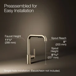 Pull-out kitchen sink faucet with three-function sprayhead^Kohler Discount