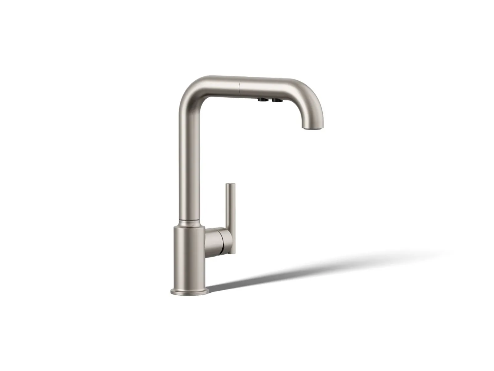Pull-out kitchen sink faucet with three-function sprayhead^Kohler Discount