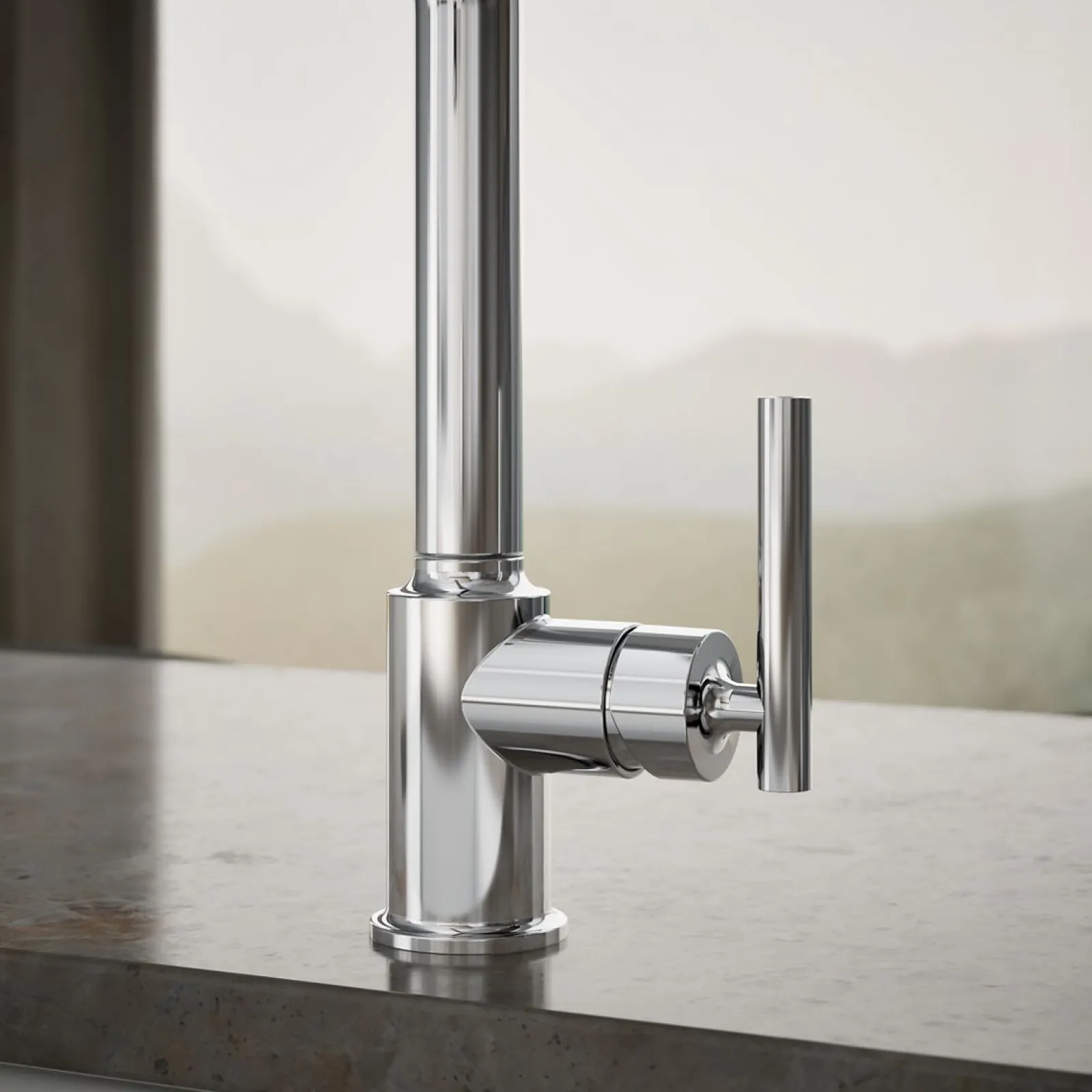 Pull-out kitchen sink faucet with three-function sprayhead^Kohler Discount
