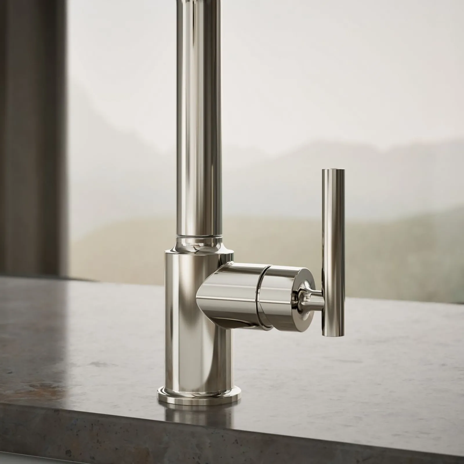 Pull-out kitchen sink faucet with three-function sprayhead^Kohler Discount
