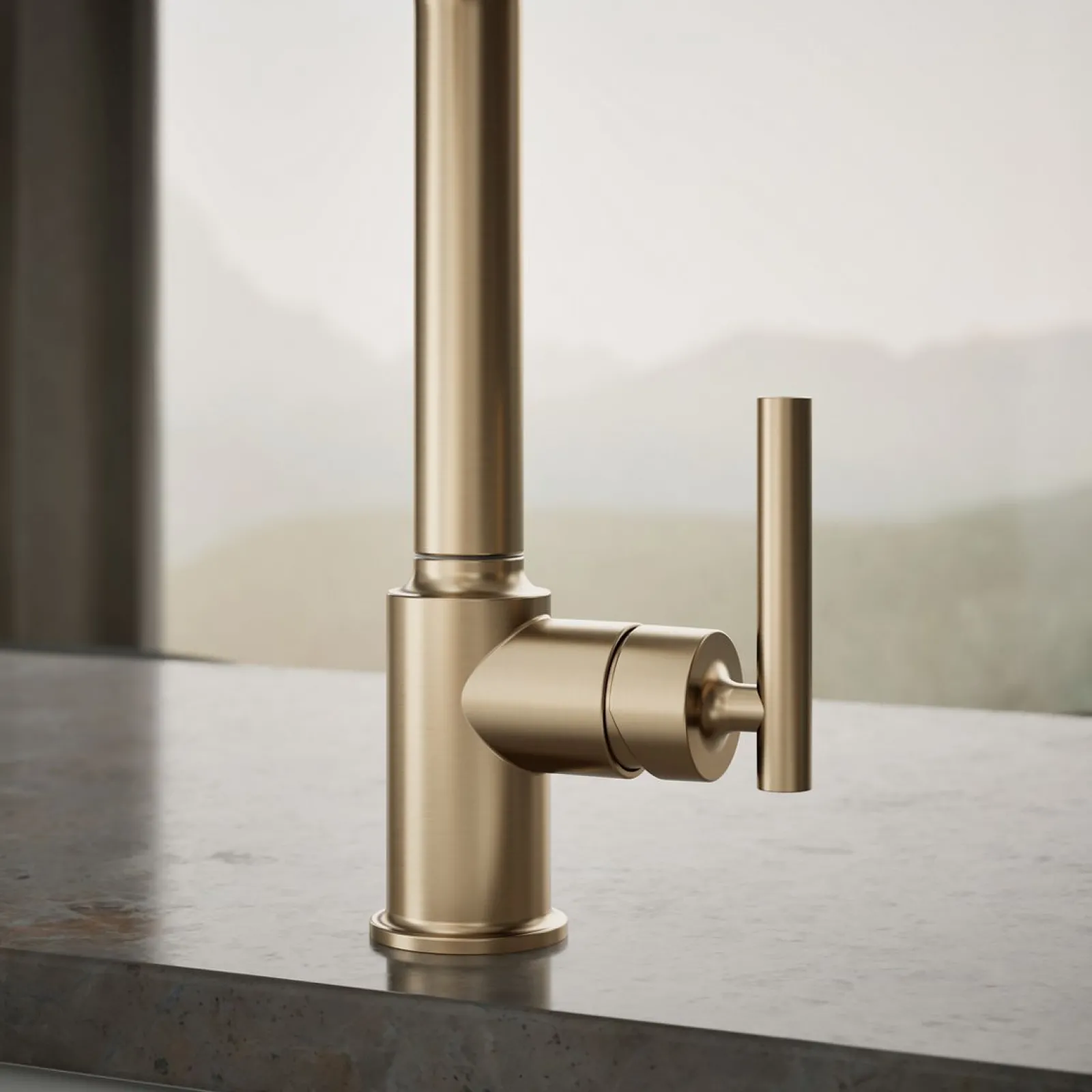 Pull-out kitchen sink faucet with three-function sprayhead^Kohler Discount