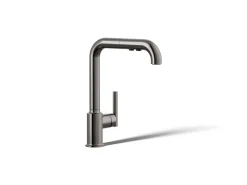 Pull-out kitchen sink faucet with three-function sprayhead^Kohler Discount