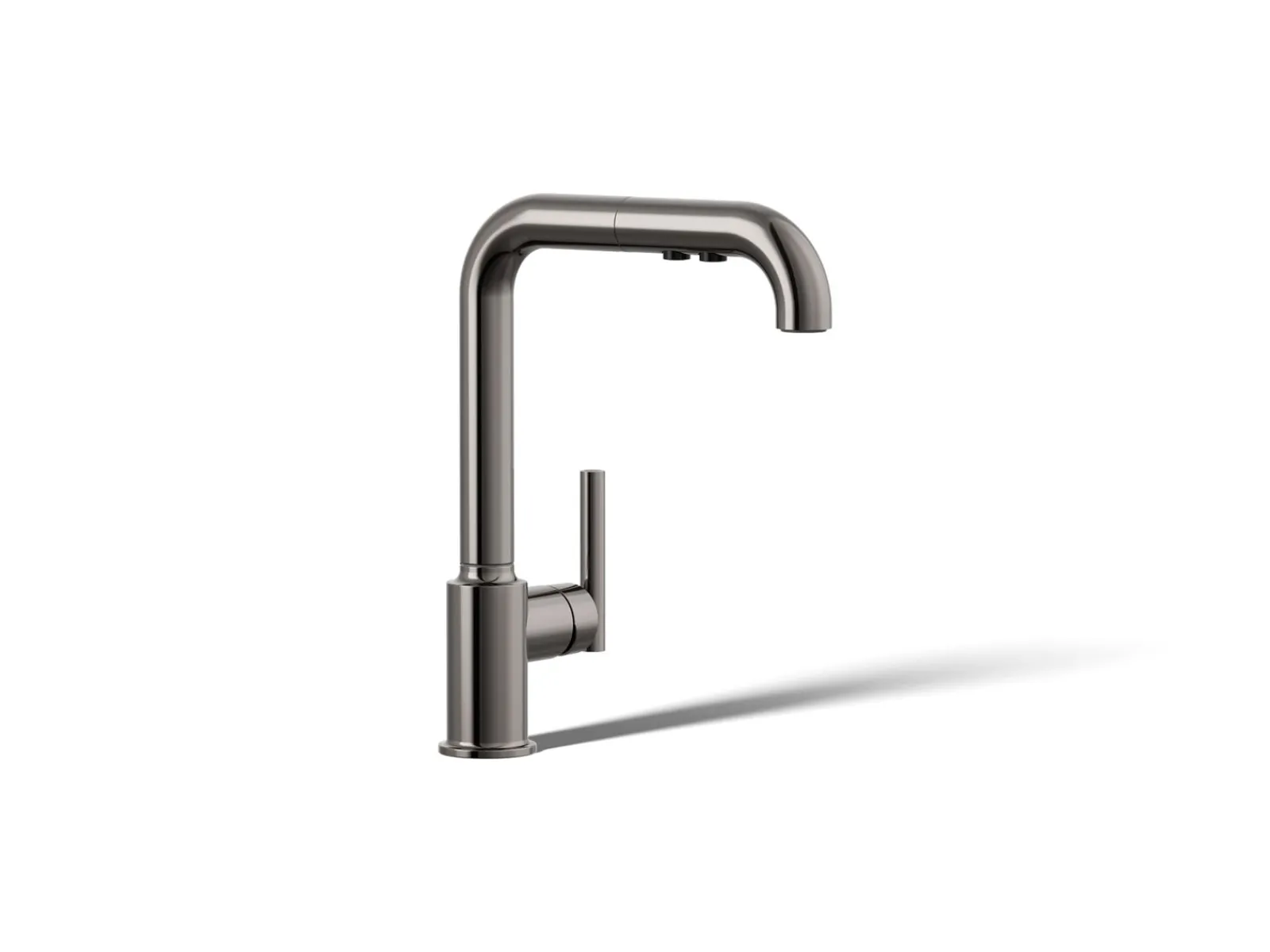 Pull-out kitchen sink faucet with three-function sprayhead^Kohler Discount
