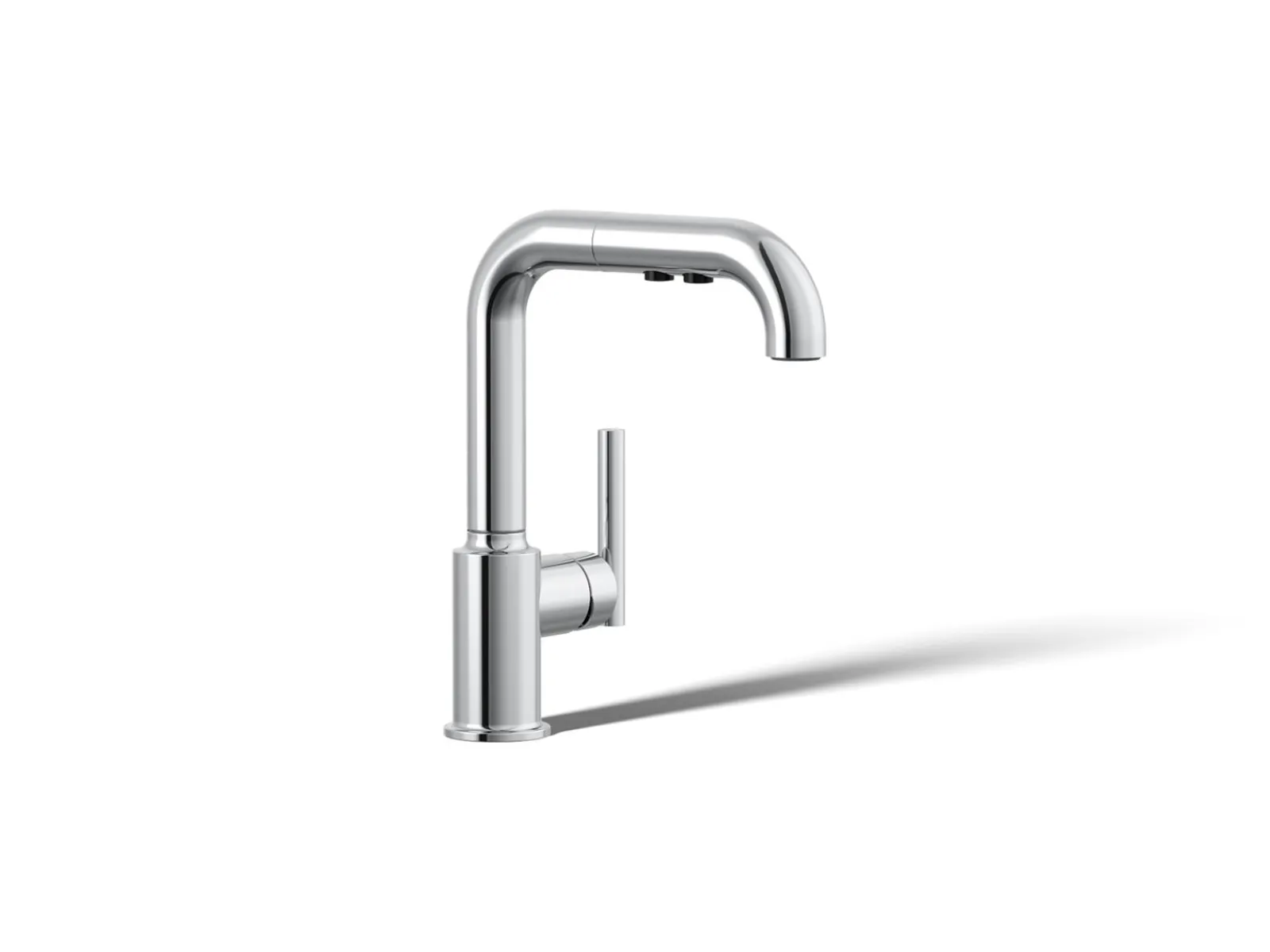 Pull-out kitchen sink faucet with three-function sprayhead^Kohler Discount