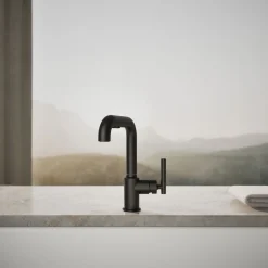 Pull-out kitchen sink faucet with three-function sprayhead^Kohler Discount