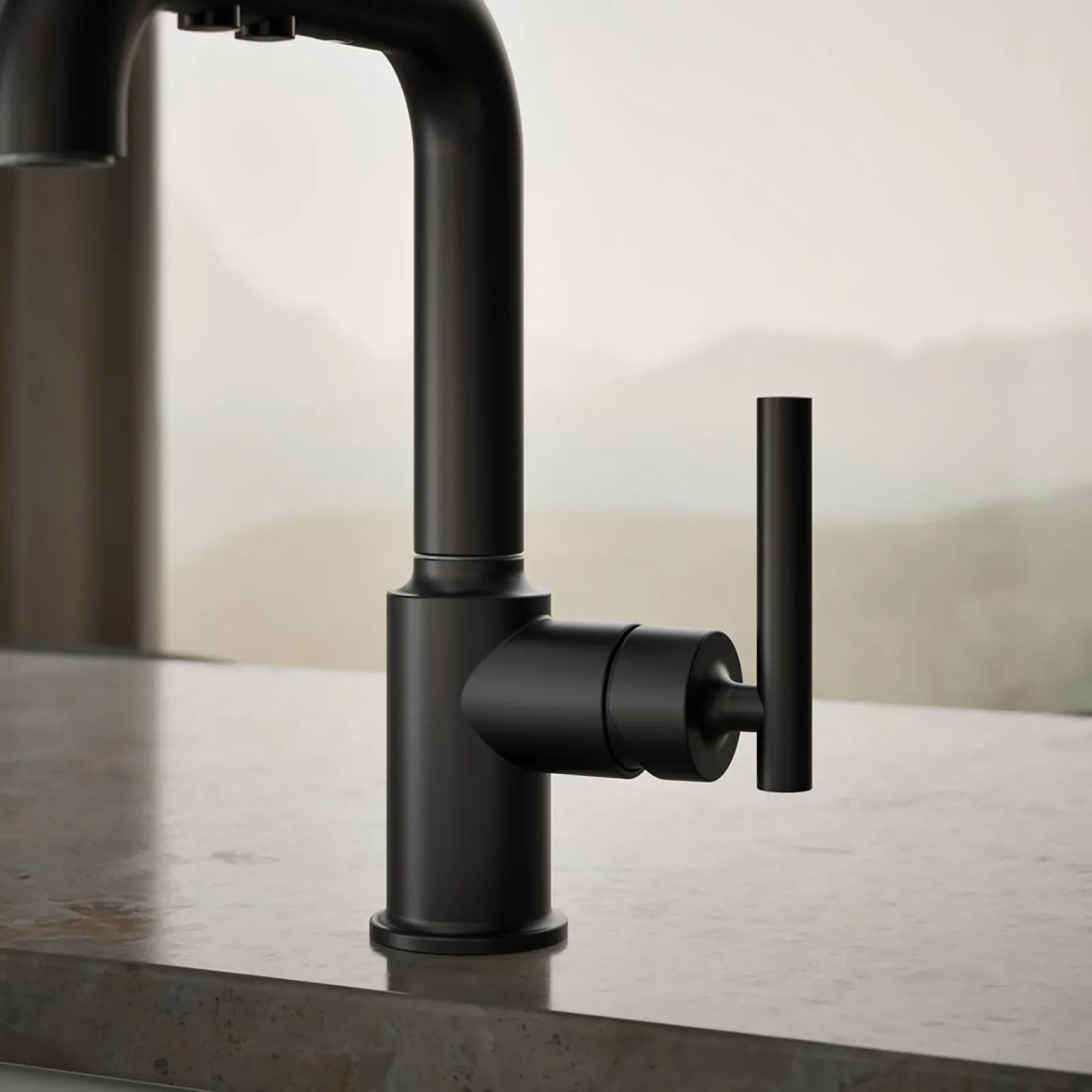 Pull-out kitchen sink faucet with three-function sprayhead^Kohler Discount