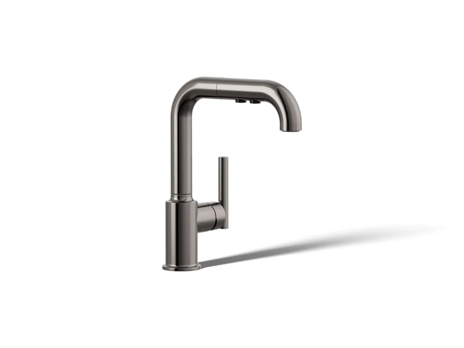 Pull-out kitchen sink faucet with three-function sprayhead^Kohler Discount