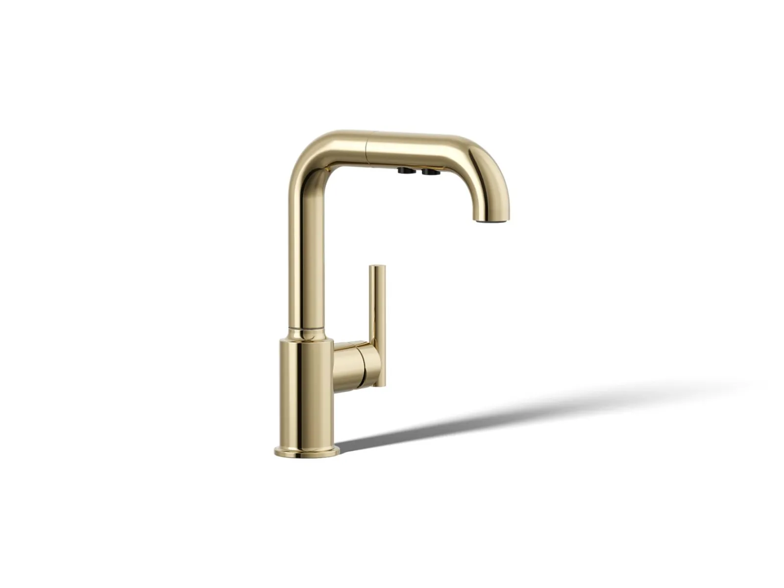 Pull-out kitchen sink faucet with three-function sprayhead^Kohler Discount