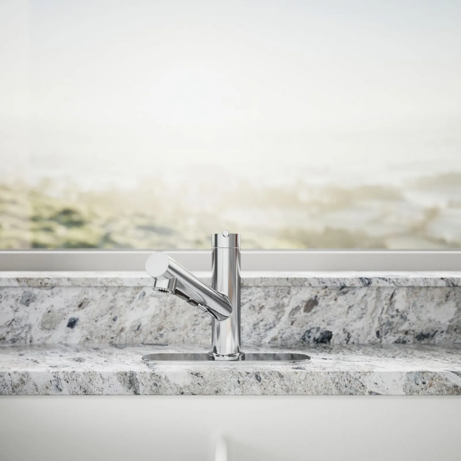 Pull-out kitchen sink faucet with three-function sprayhead^Kohler Sale