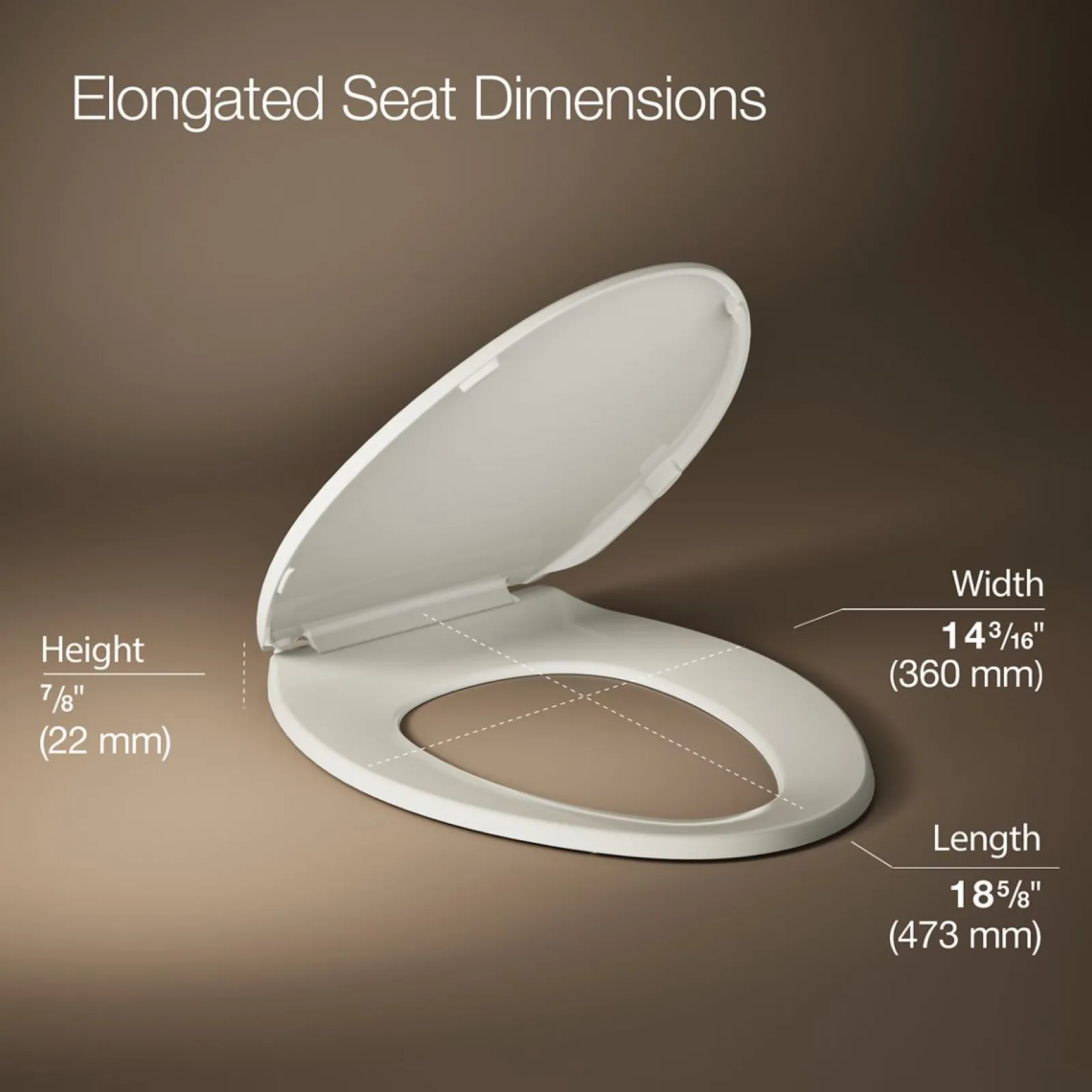 Quick-Release™ elongated toilet seat^Kohler New