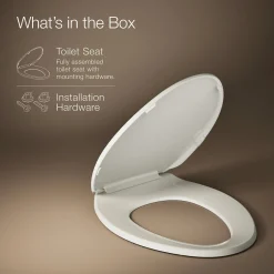 Quick-Release™ elongated toilet seat^Kohler New