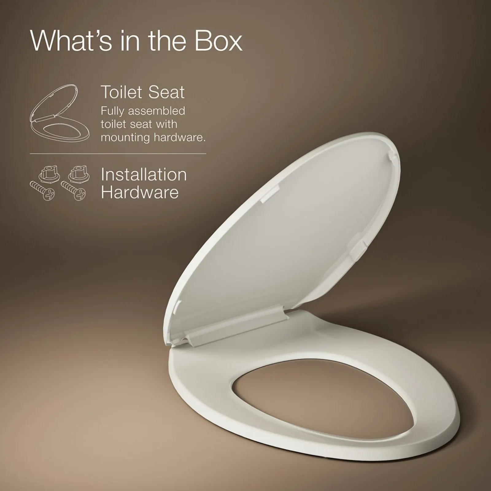 Quick-Release™ elongated toilet seat^Kohler New