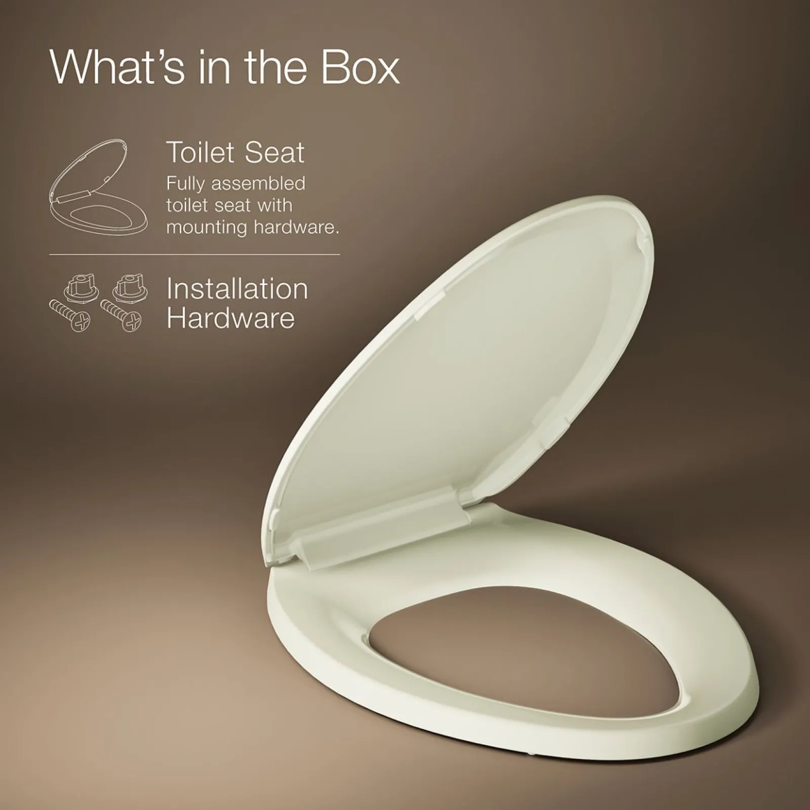 Quick-Release™ elongated toilet seat^Kohler Hot