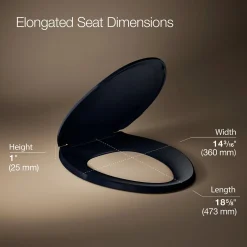 Quick-Release™ elongated toilet seat^Kohler Hot
