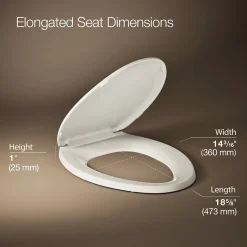 Quick-Release™ elongated toilet seat^Kohler Hot