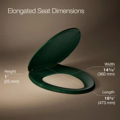 Quick-Release™ elongated toilet seat^Kohler Hot