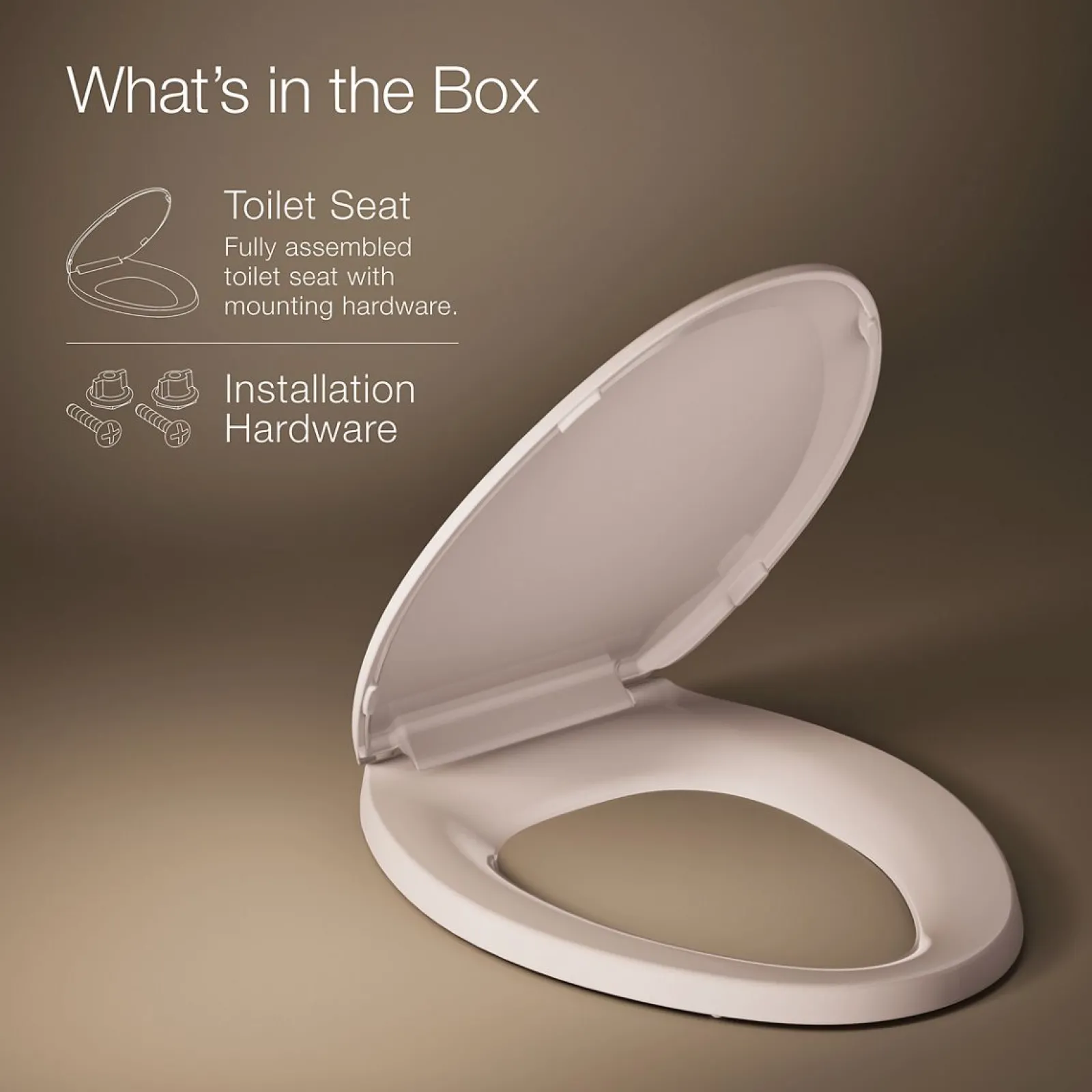 Quick-Release™ elongated toilet seat^Kohler Hot