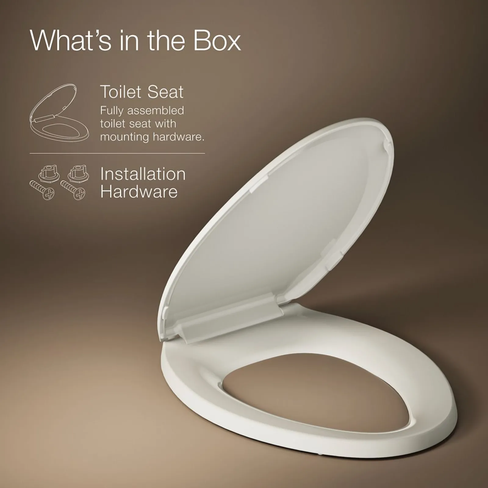 Quick-Release™ elongated toilet seat^Kohler Hot