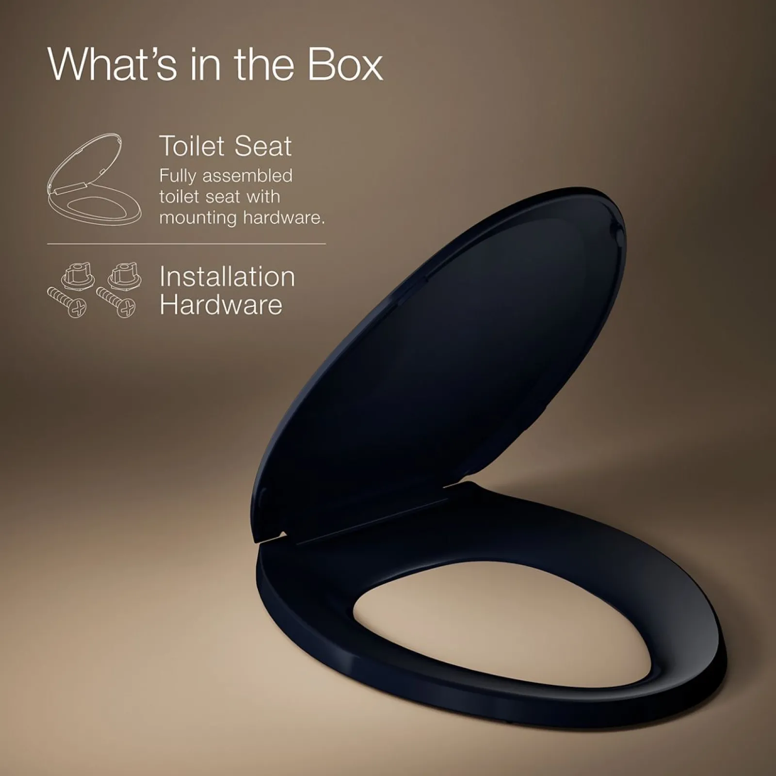 Quick-Release™ elongated toilet seat^Kohler Hot