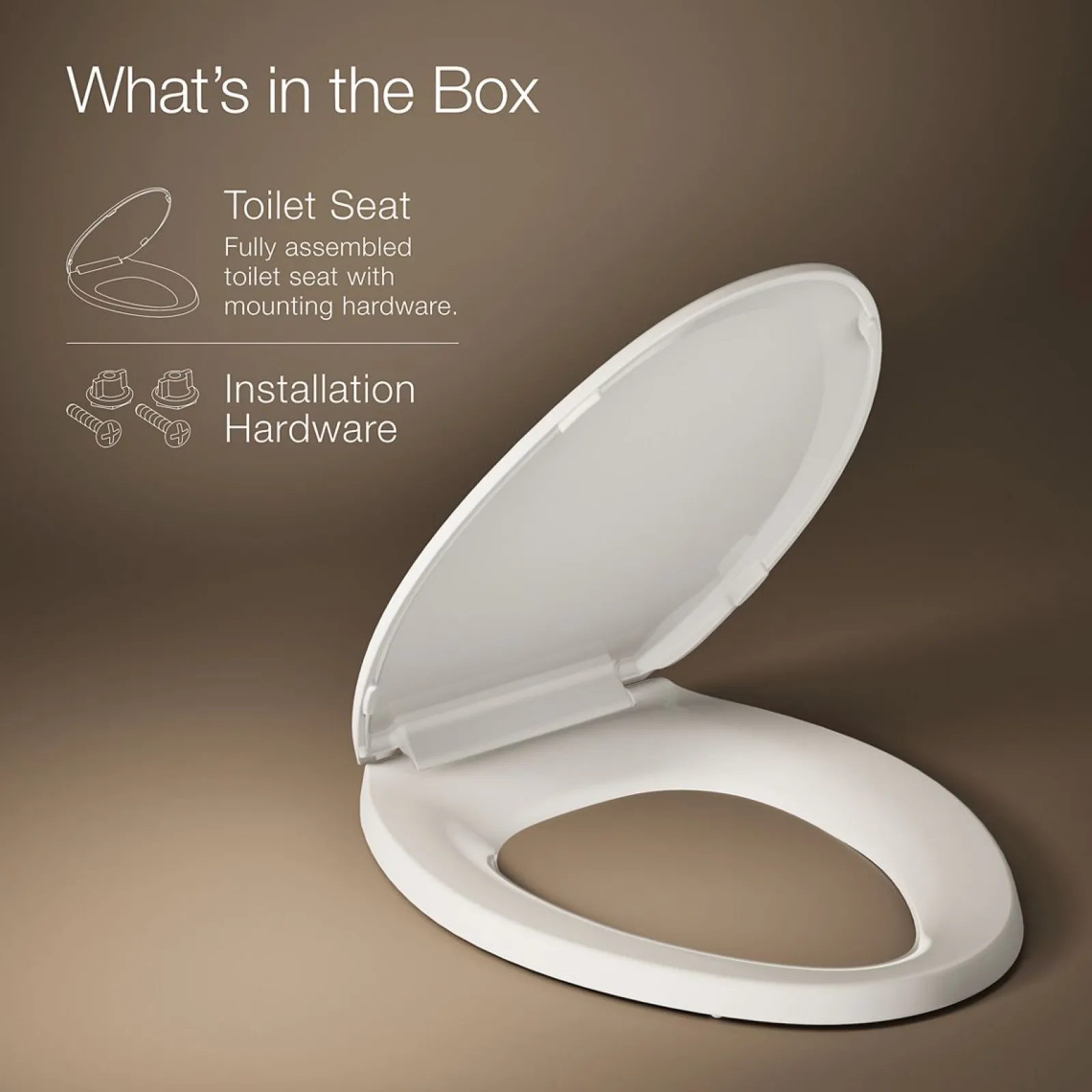 Quick-Release™ elongated toilet seat^Kohler Hot