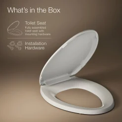 Quick-Release™ elongated toilet seat^Kohler Hot