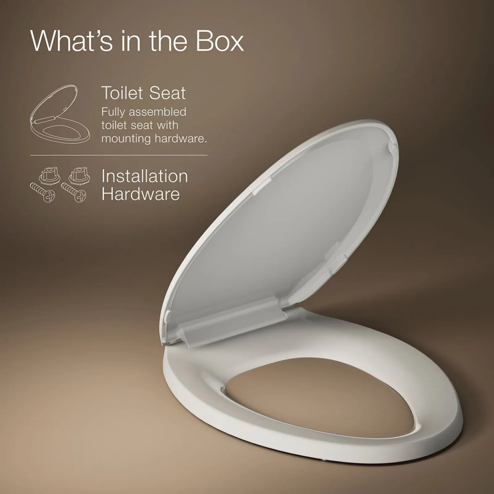 Quick-Release™ elongated toilet seat^Kohler Hot