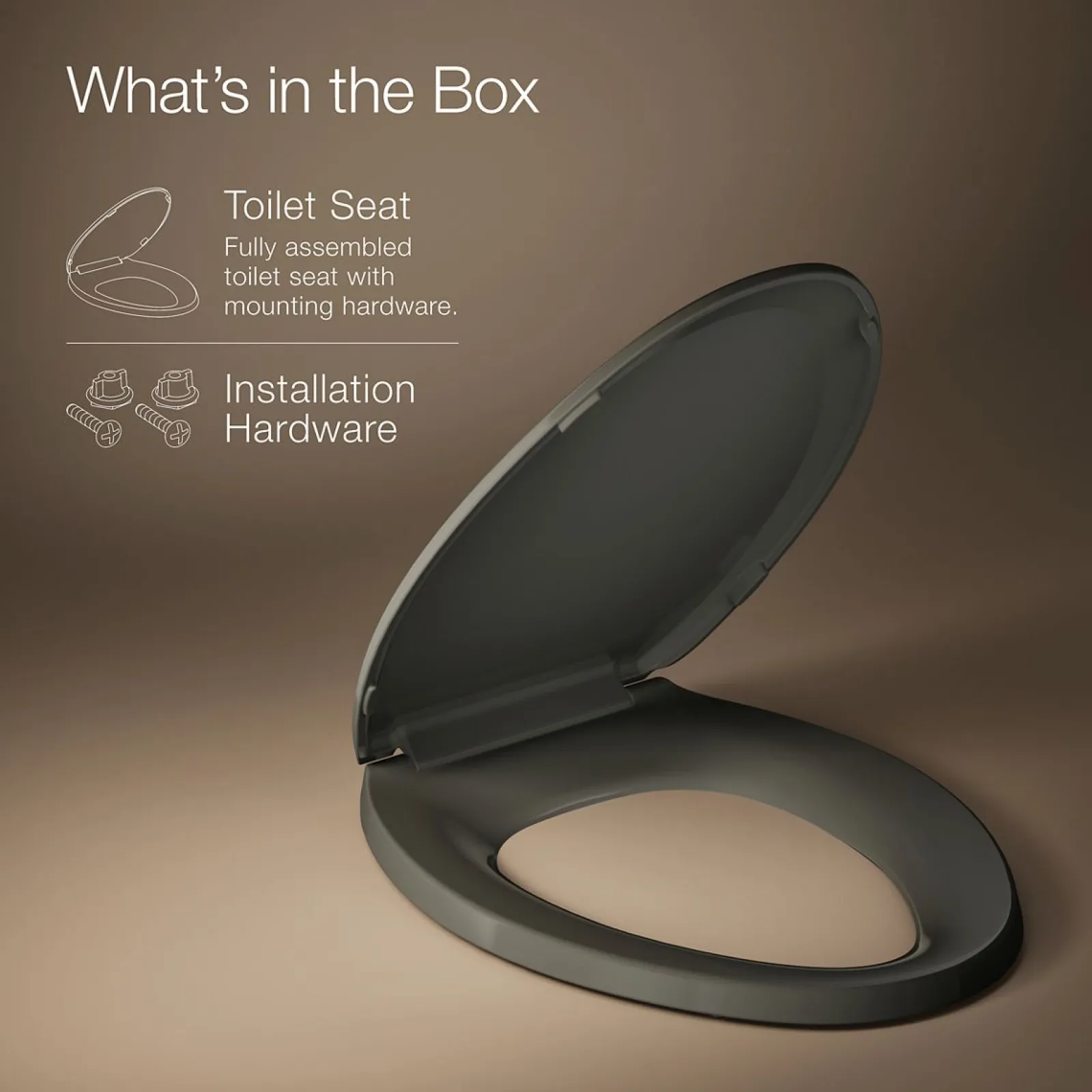 Quick-Release™ elongated toilet seat^Kohler Hot