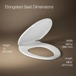 Quiet-Close™ elongated toilet seat^Kohler