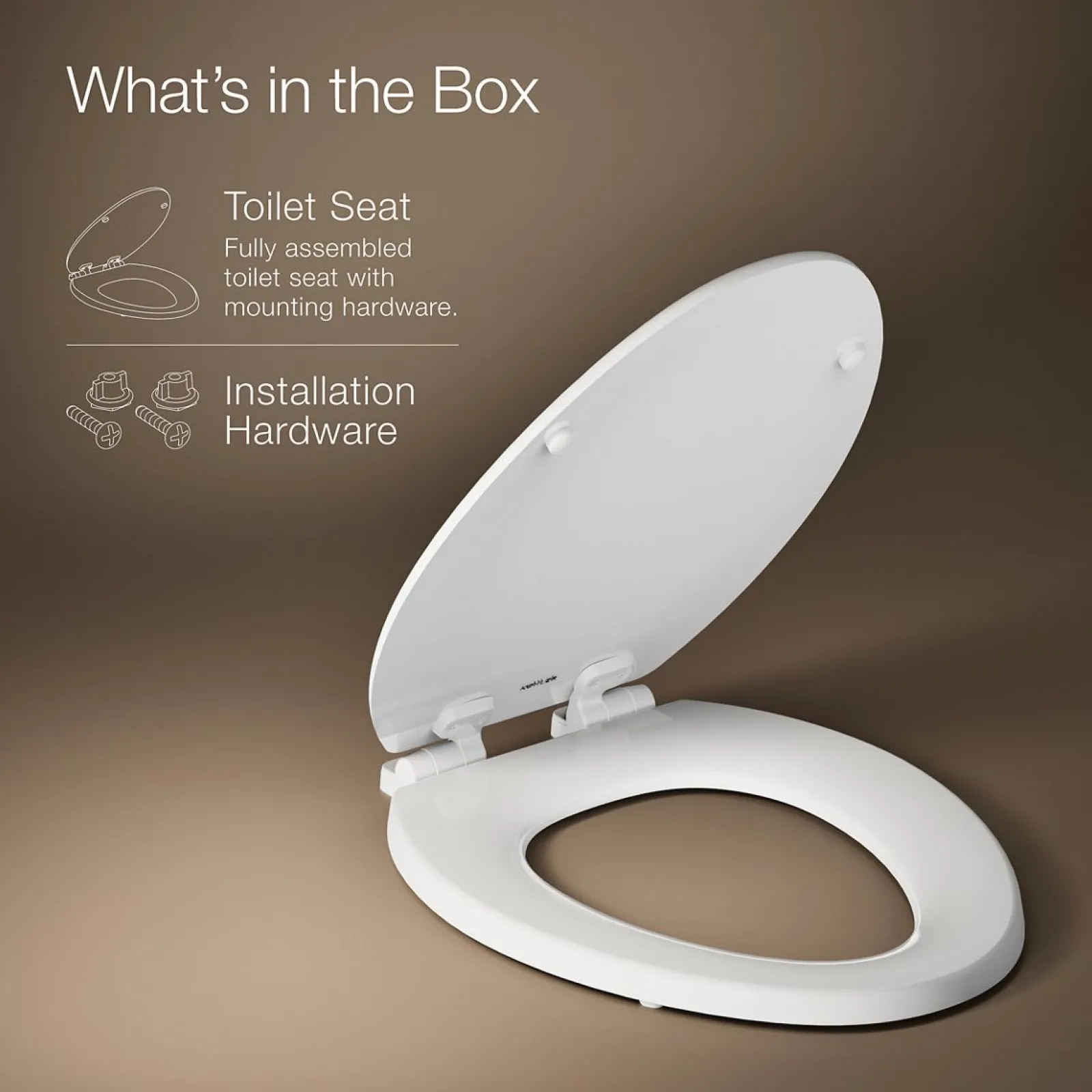 Quiet-Close™ elongated toilet seat^Kohler Best