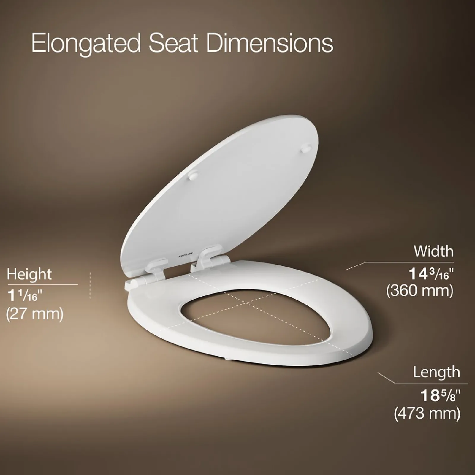 Quiet-Close™ elongated toilet seat^Kohler Best