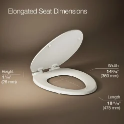 Quiet-Close™ elongated toilet seat^Kohler New
