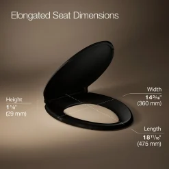 ReadyLatch® Quiet-Close™ elongated toilet seat^Kohler