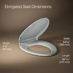 ReadyLatch® Quiet-Close™ elongated toilet seat^Kohler
