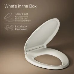 ReadyLatch® Quiet-Close™ elongated toilet seat^Kohler
