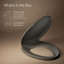 ReadyLatch® Quiet-Close™ elongated toilet seat^Kohler