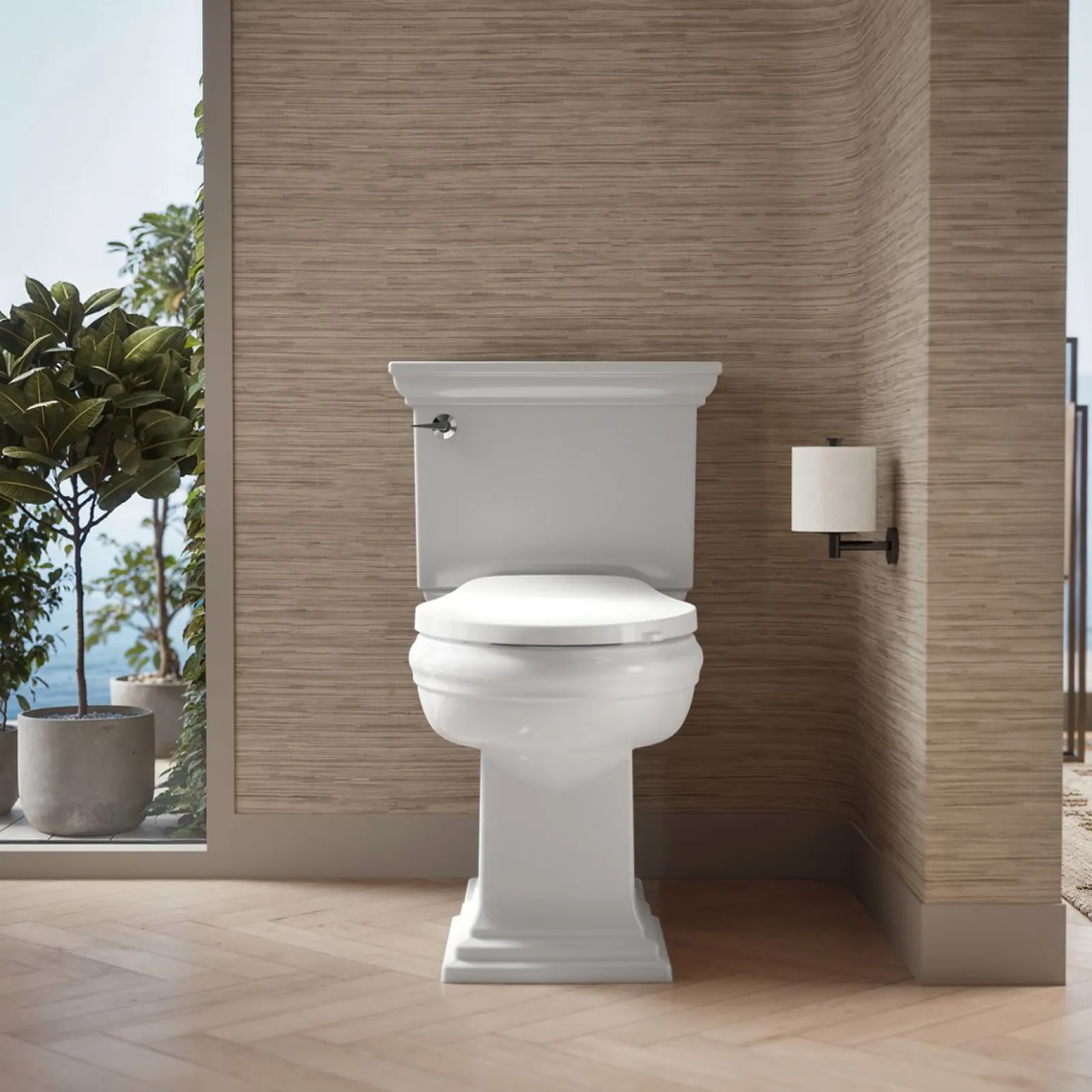 ReadyLatch® Quiet-Close™ elongated toilet seat^Kohler