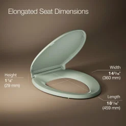 ReadyLatch® Quiet-Close™ elongated toilet seat^Kohler Sale