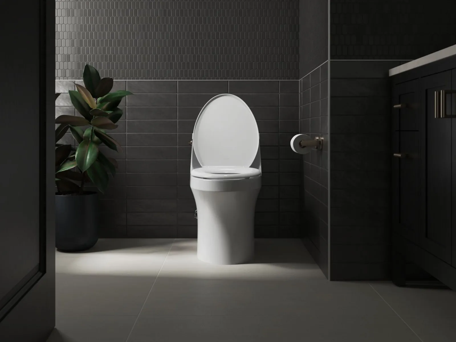 ReadyLatch® Quiet-Close™ elongated toilet seat^Kohler Best